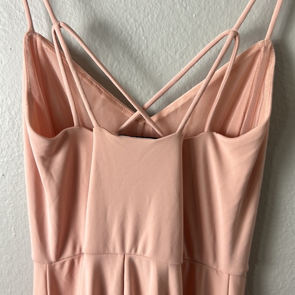 Topshop Light Pink Strappy Mini Babydoll Dress - Picture 6 of 9